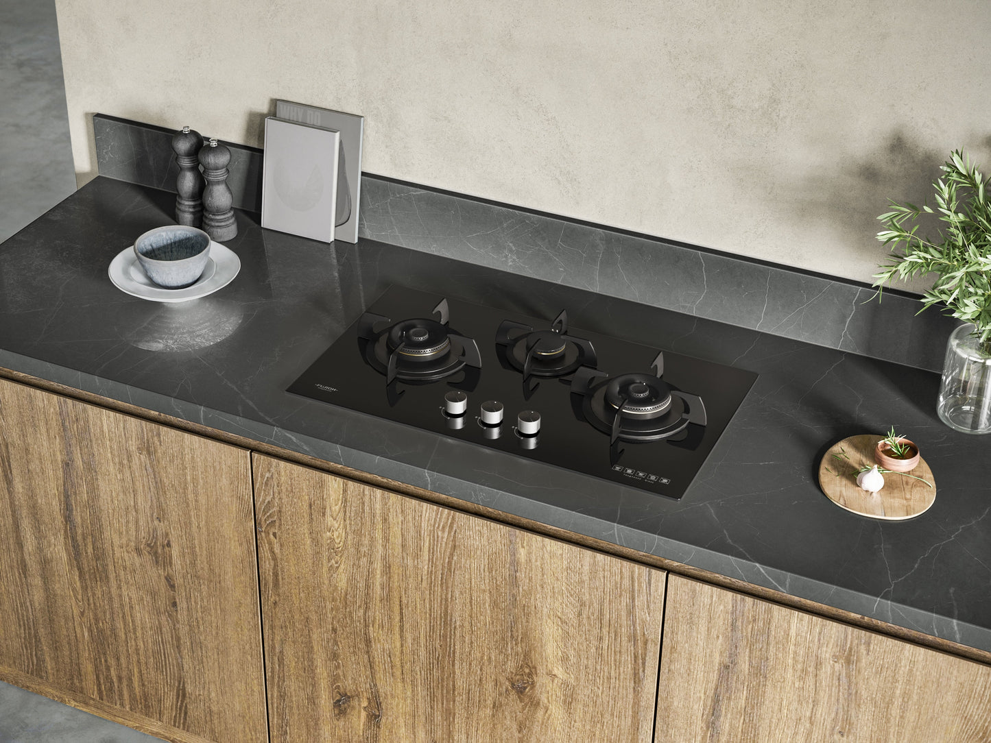 FUJIOH FH-GS21 GLBK Gas Hob_Kitchen Image (2)