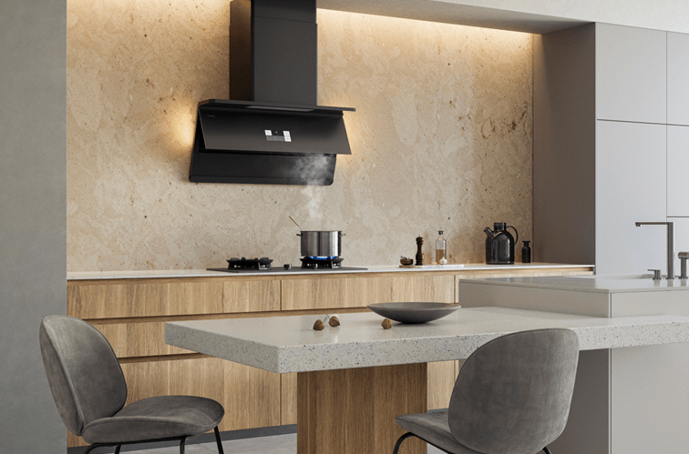 FUJIOH FR-SW2590 AirSense Series Cooker Hood (Black)_Kitchen Image
