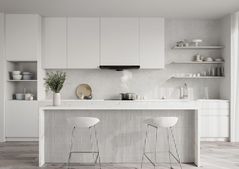 FUJIOH_Cooker Hood FR-MS2390_Black with White Colour Kitchen