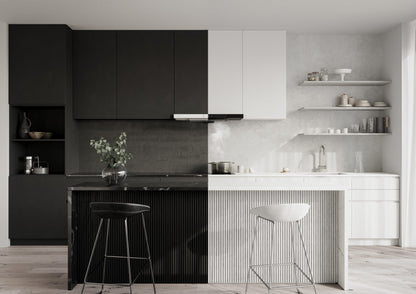 FUJIOH_Cooker Hood FR-MS2390_Black and White Colour Kitchen