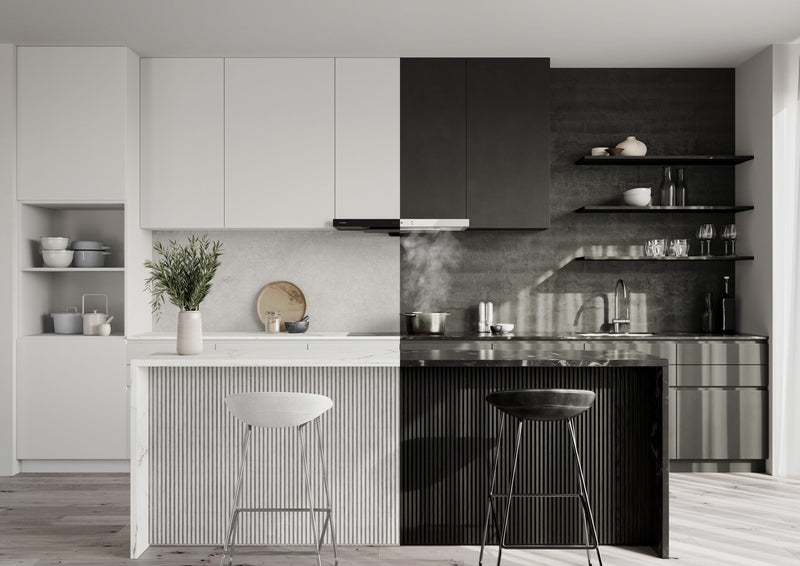 FUJIOH_Cooker Hood FR-MS2390_Black and White Colour Kitchen