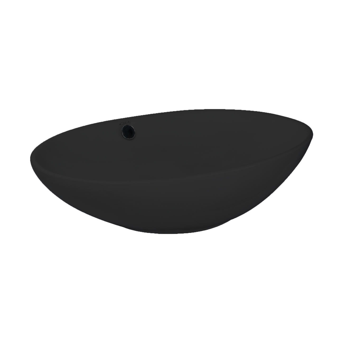Oval Above Counter Wash Basin - Matte Black