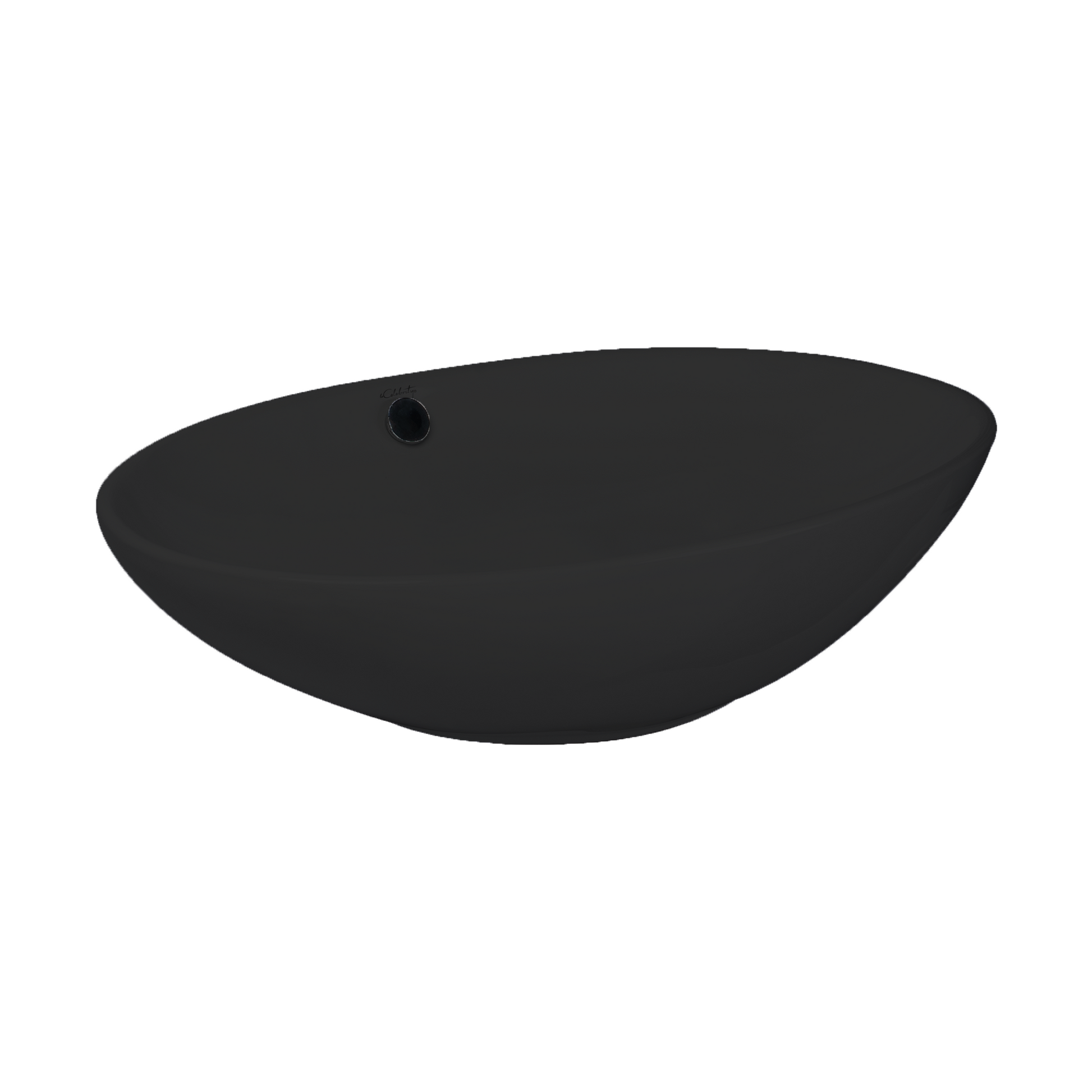 Oval Above Counter Wash Basin - Matte Black