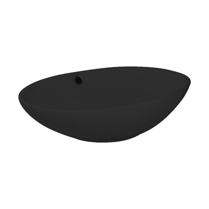 Oval Above Counter Wash Basin - Matte Black