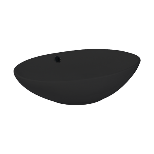 Oval Above Counter Wash Basin - Matte Black