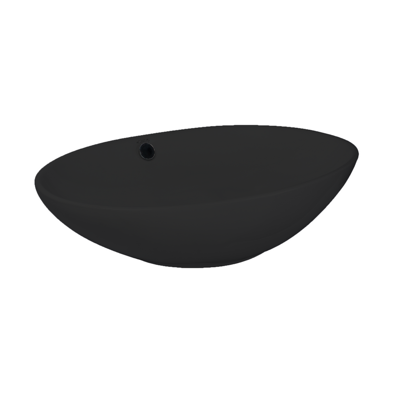 Oval Above Counter Wash Basin - Matte Black