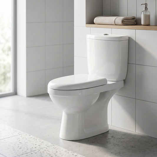 VIXI Washdown WC Complete Set (P-180mm) - White in a room setting