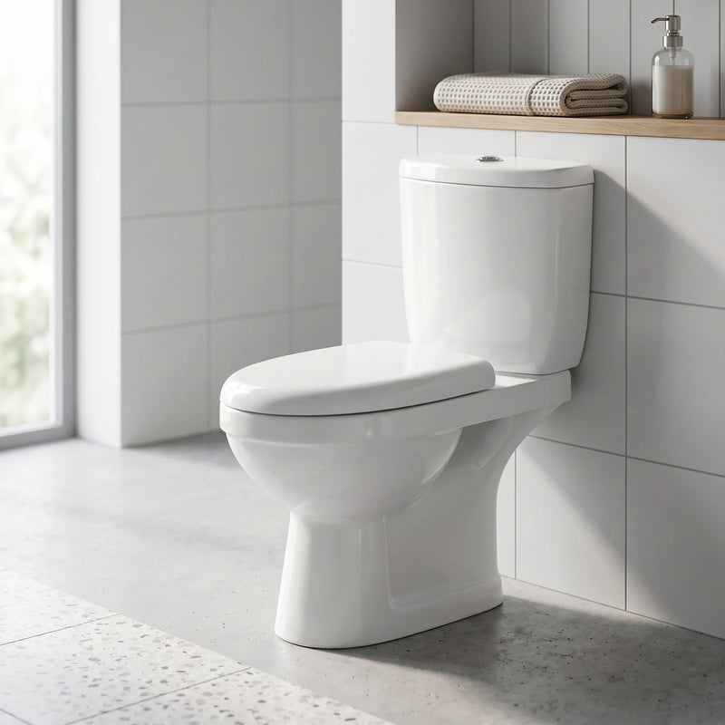 VIXI Washdown WC Complete Set (P-180mm) - White in a room setting