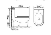 DUKE WC Complete Set (P-180mm) - White