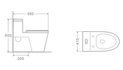 ROOZE WC Complete Set (S-300mm) -Matte Grey
