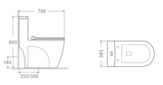 JETTA WC Complete Set (S-250mm) - Matte Black