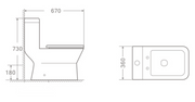 COGITO WC Complete Set (P-180mm) - White