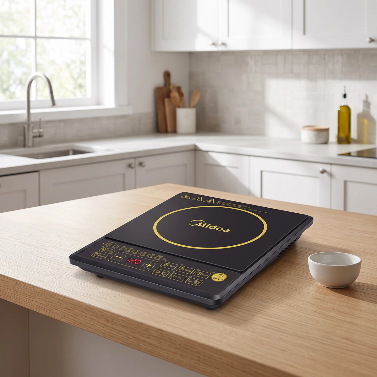 Midea Induction Cooker in a room setting