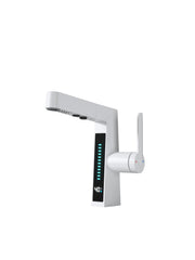 Intelligent Digital Wash Basin Mixer - White