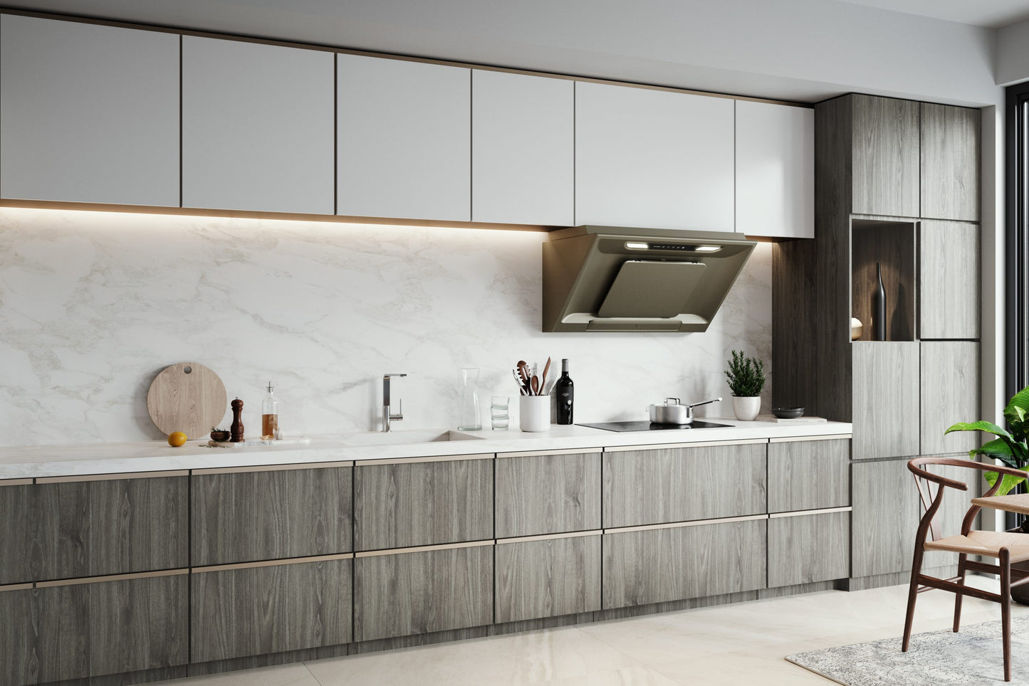 Fujioh Inclined Cooker Hood FR-SC2090 V/R (Rich Silver)