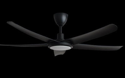 Alpha DC Motor LED Ceiling Fan- (46 ")  5 ABS Blade 12 speed  with Remote control - Matte Black