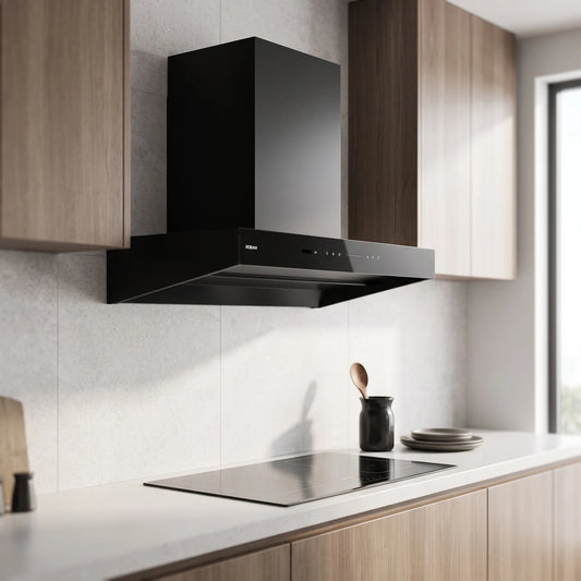 Robam Dual-vent Series Hood in a room setting