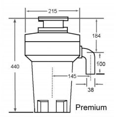 In-Sink Food Waste Disposer c/w Remote Control & Scrapper