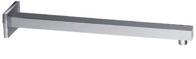 400mm Square Horizontal Shower Arm c/w Flange - Chrome