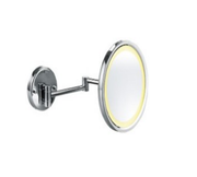LED Magnifying Mirror 8" - Black & Gold