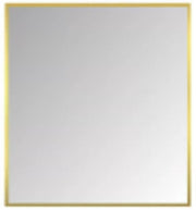 Rectangular Stainless Steel Matte Gold Frame Mirror