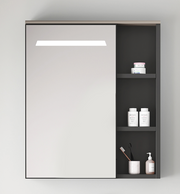 Stainless Steel Mirror Cabinet - Coffee Cream