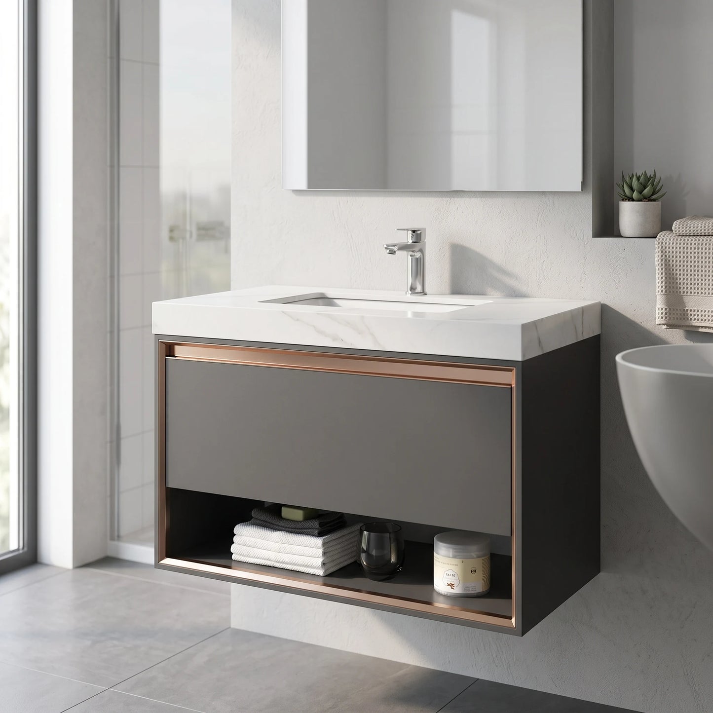 SUS304 Main Basin Cabinet in a room setting
