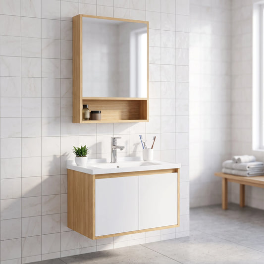 Basin Cabinet Set in a room setting