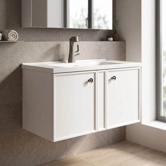 Aluminium Basin Cabinet Set in a room setting