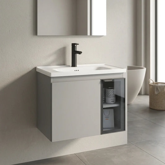Aluminium Basin Cabinet Set in a room setting