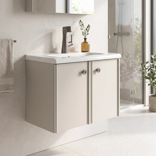 Aluminium Basin Cabinet Set in a room setting