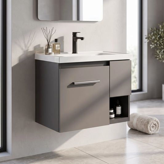 Aluminium Basin Cabinet Set in a room setting