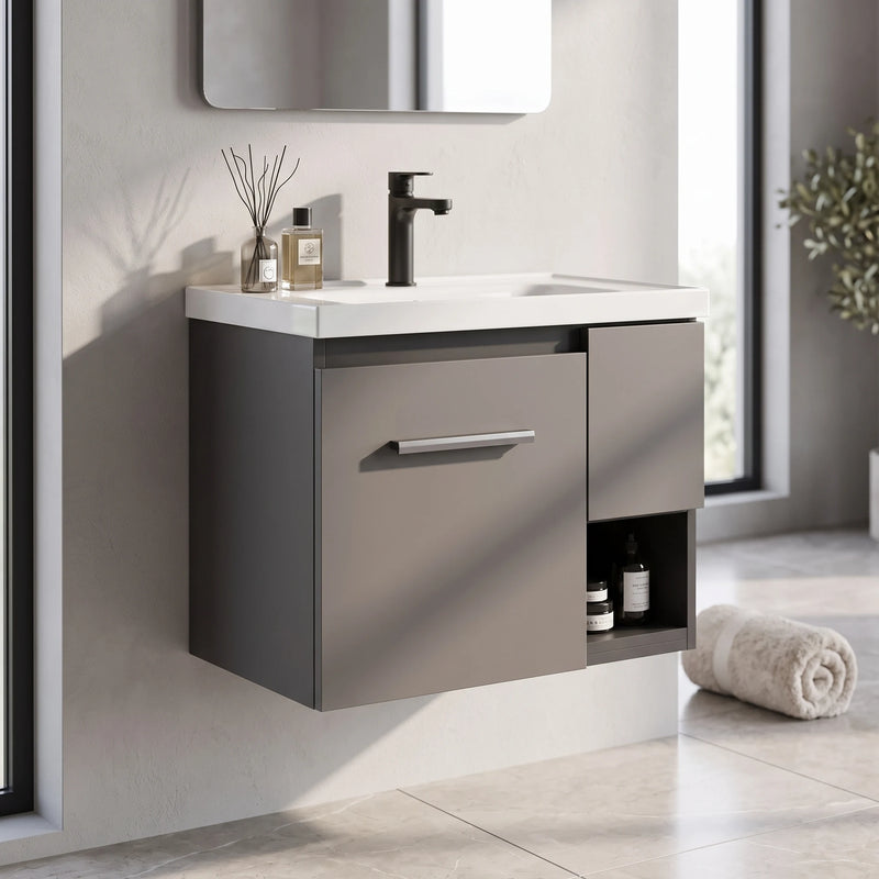 Aluminium Basin Cabinet Set in a room setting