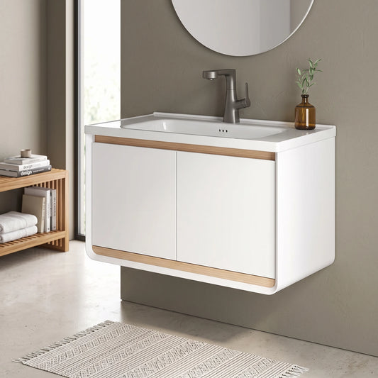 PVC Basin Cabinet Set in a room setting