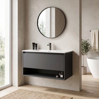 Main Basin Cabinet Set in a room setting