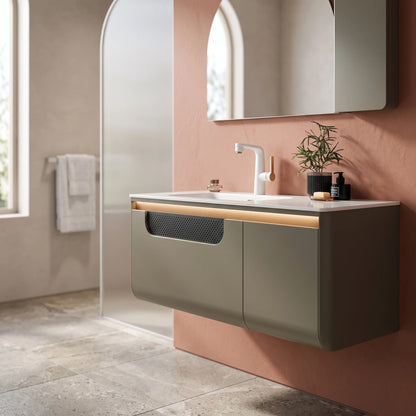 Main Basin Cabinet Set in a room setting