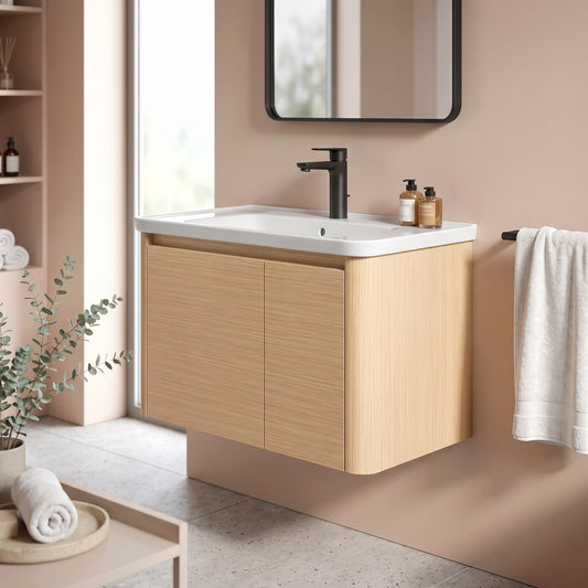Carbon Steel Basin Cabinet Set in a room setting