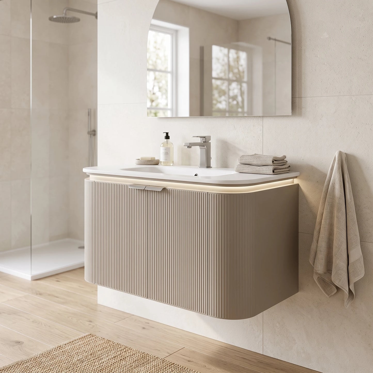 Main Basin Cabinet Set in a room setting