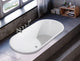 Simple built in white bath tub malaysia without panel with functional layout