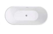 Free Standing Bathtub c/w Waste - White