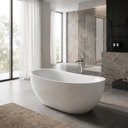 Free Standing Bathtub c/w Waste in a room setting