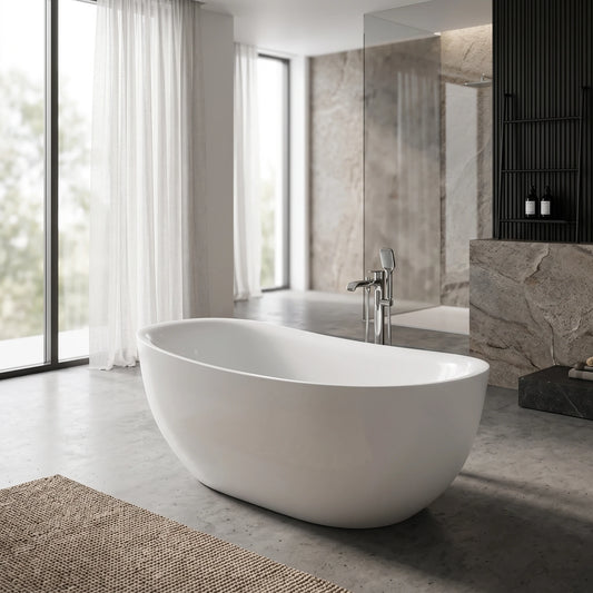 Free Standing Bathtub c/w Waste in a room setting