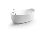 Sleek free standing bath tub malaysia with chrome tap, offering luxury design and comfort at affordable bath tub price