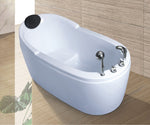 White finish long bath tub Malaysia with panel and water tap