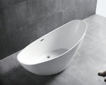 White Curved freestanding bath tub for minimalist Malaysia bathrooms
