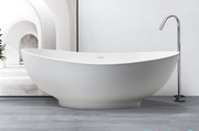Matte white polystone free standing bath tub Malaysia