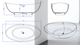 Technical drawing of matte polystone bath tub with 1780×900×600mm