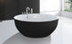 Black free standing bath tub with faucet for modern bathroom design in Malaysia