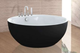 Black and white bath tub with standing faucet design for stylish bathrooms in Malaysia