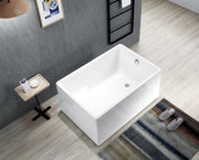 Condominium Free Standing Bathtub c/w Waste - White